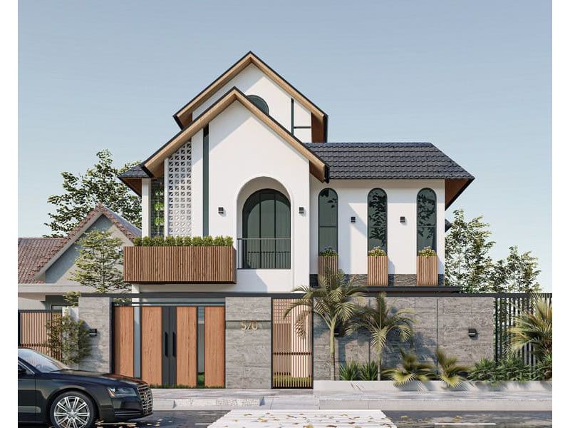 Nhà vườn 2 tầng mái Thái đẳng cấp 220m2