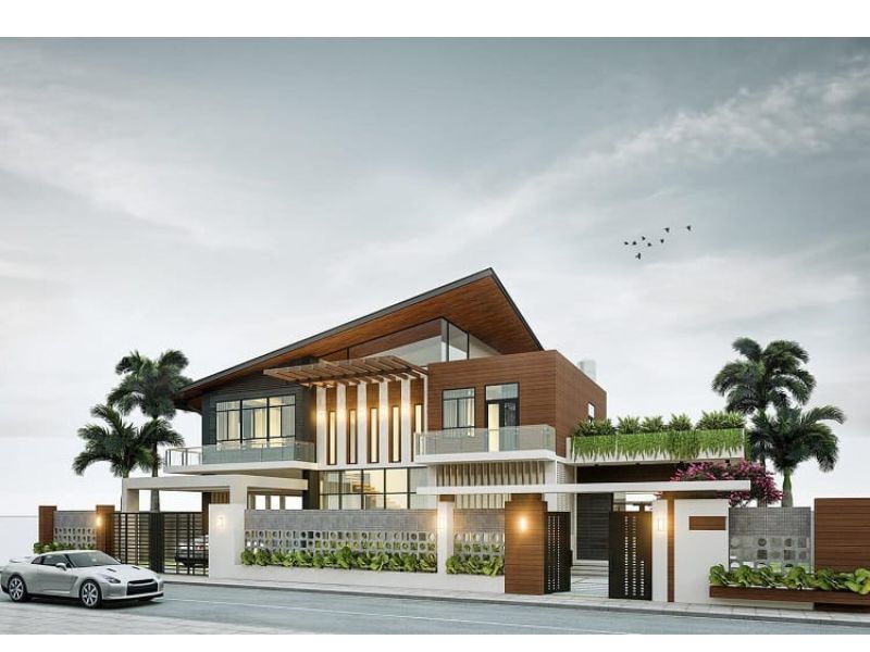 Biệt thự 2 tầng mái Nhật đẳng cấp và sang trọng