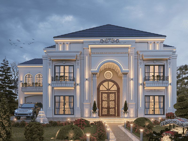 Không gian sống xa hoa trong căn biệt thự 2 tầng 220m2