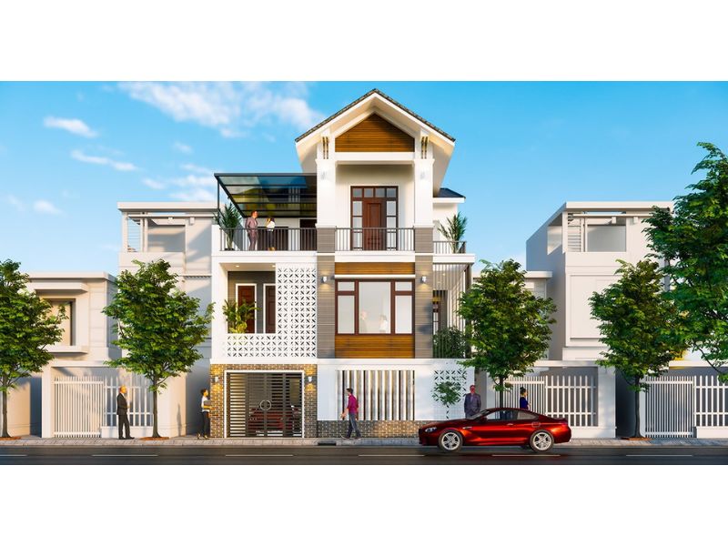Biệt thự 3 tầng hiện đại gây chú ý ở Hà Nội