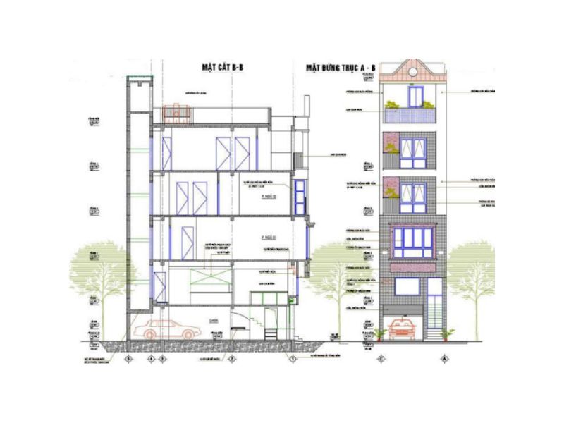 Gợi ý bố trí công năng cho mẫu nhà 5x11m