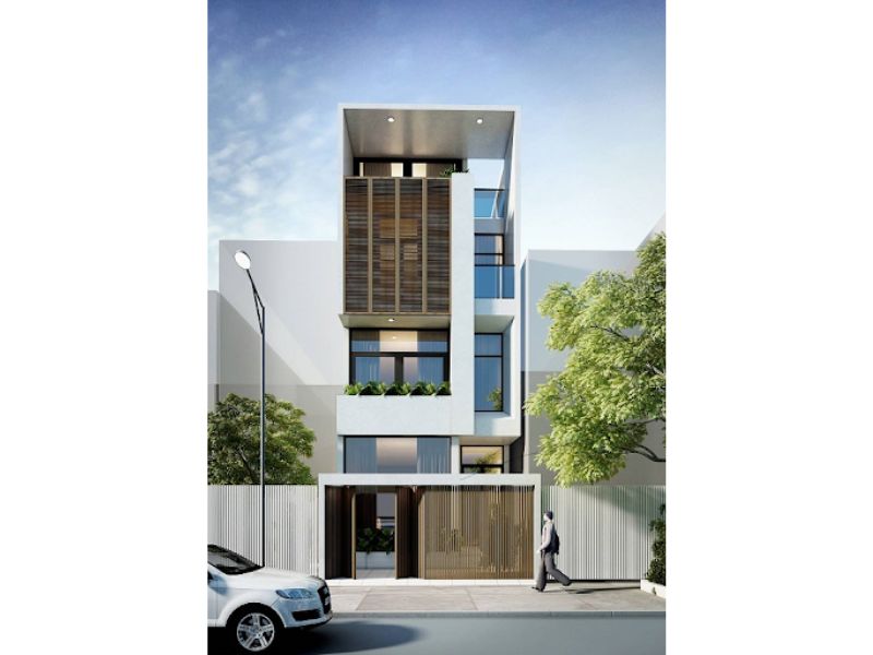 Nhà phố 5 tầng có thang máy 5x11m