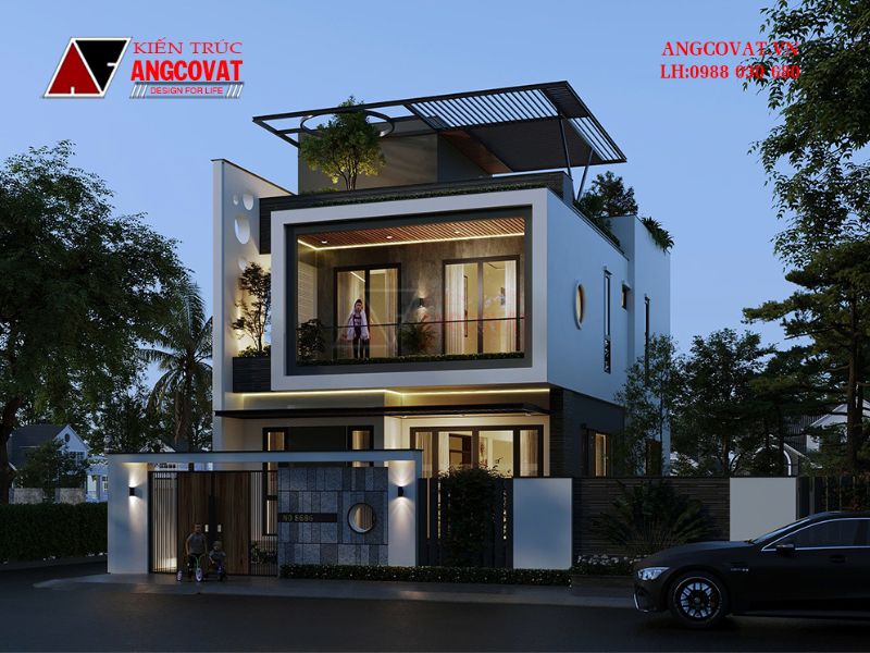 Biệt thự 2 tầng 1 tum 4 phòng ngủ sang trọng