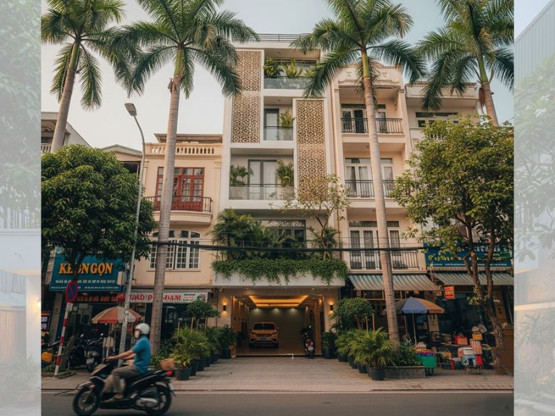 Nhà nghỉ 5 tầng có tầng 1 làm nơi gửi xe