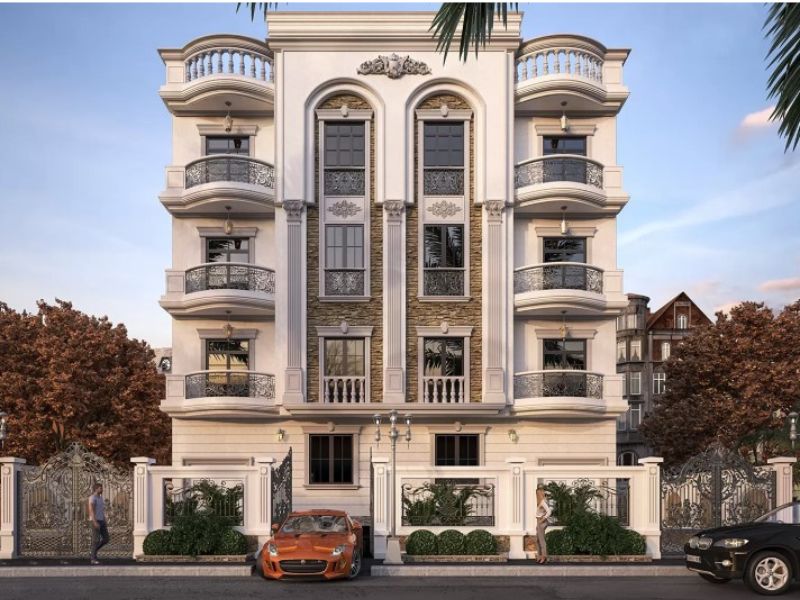 Kiến trúc nhà nghỉ 5 tầng 250m2/ sàn