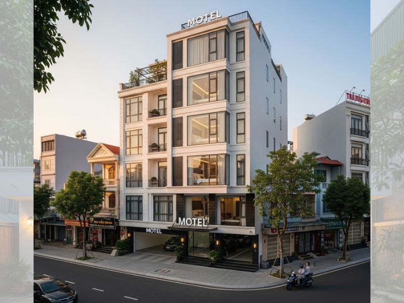 Nhà nghỉ 5 tầng đẳng cấp ở Nam Định 250m2