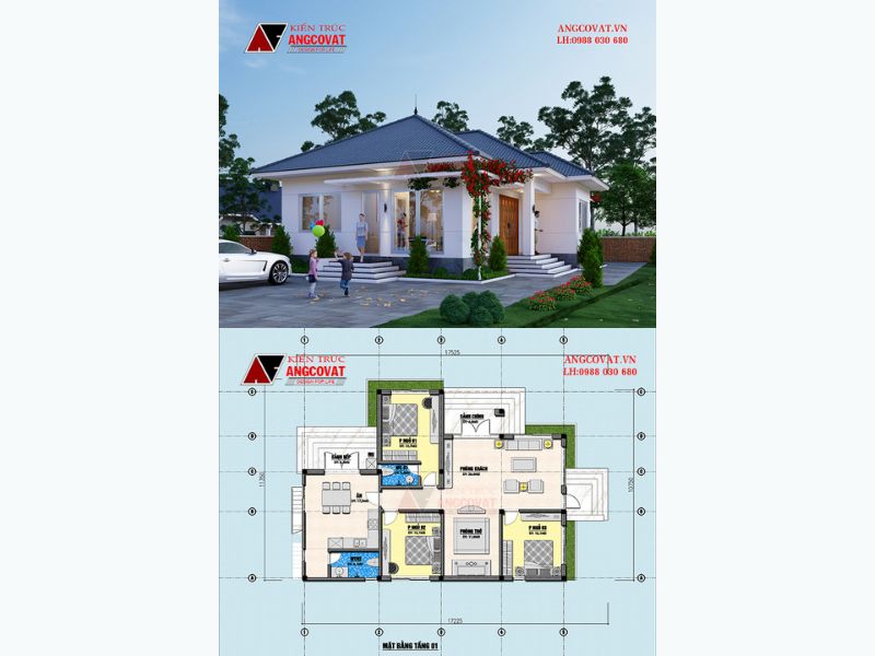 Biệt thự nhà vườn 2 tỷ 3 phòng ngủ