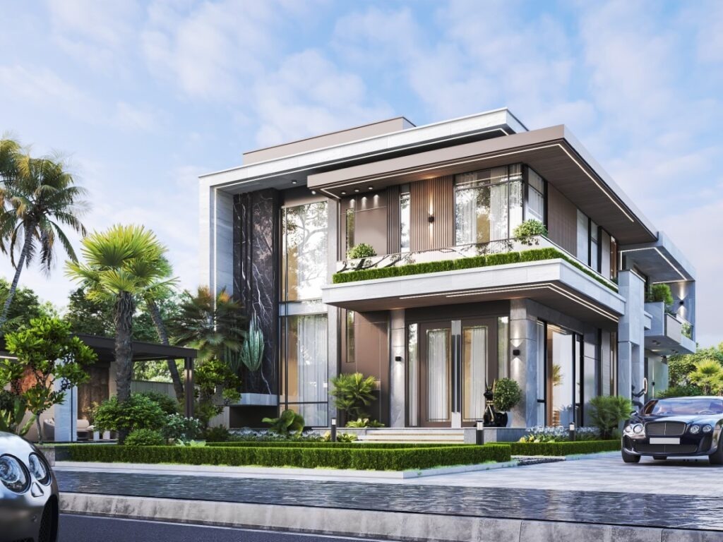 bản vẽ biệt thự 2 tầng mái bằng 160m2 đơn giản giá rẻ dễ thi công