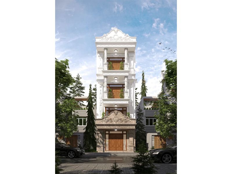 Nhà đẹp 4 tầng tân cổ điển đẳng cấp