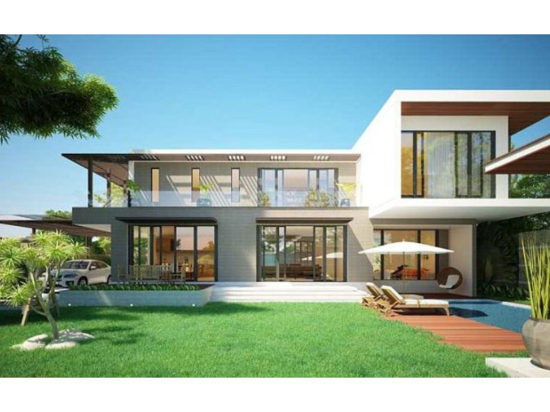 Nhà biệt thự 2 tầng mái bằng có sân vườn bao quanh