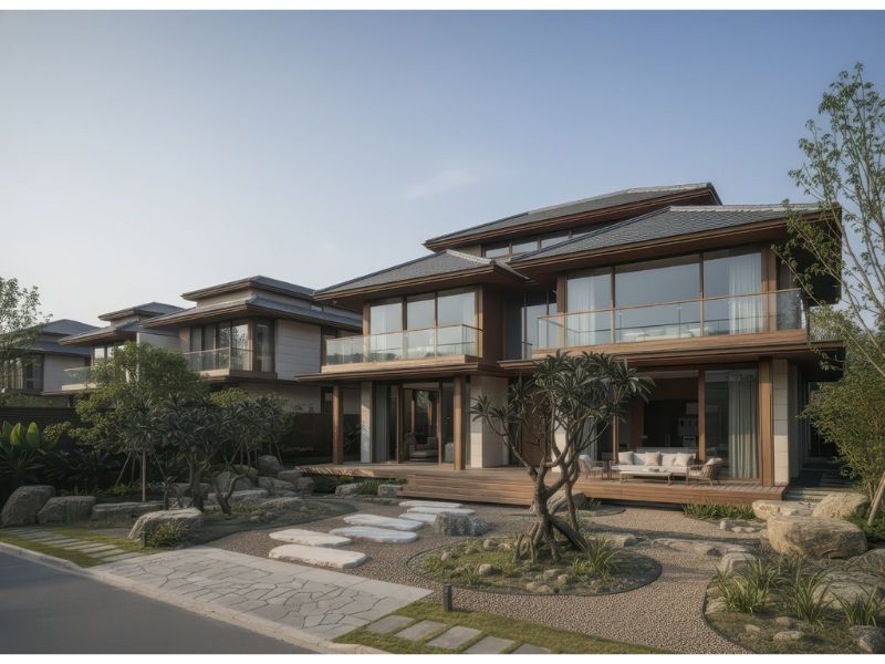 Biệt thự sân vườn 2 tầng có sân vườn rộng