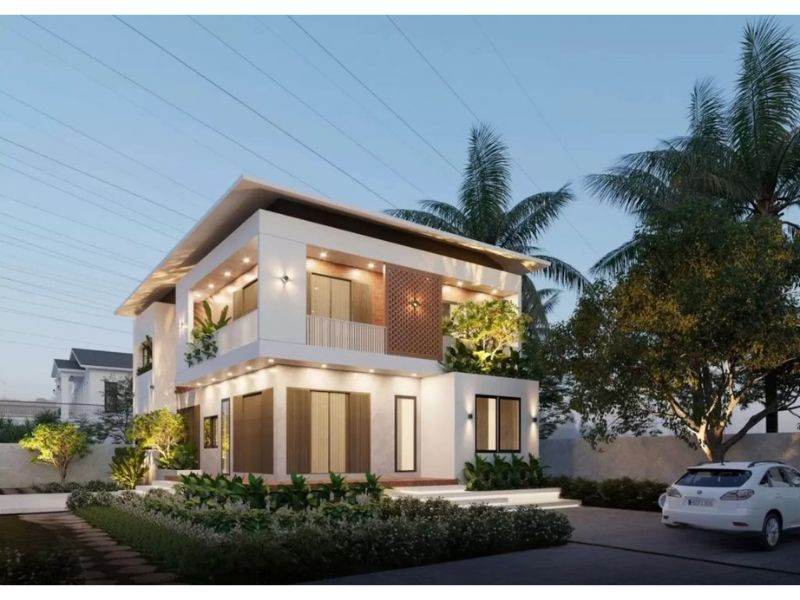 Không gian sống đơn giản trong nhà biệt thự