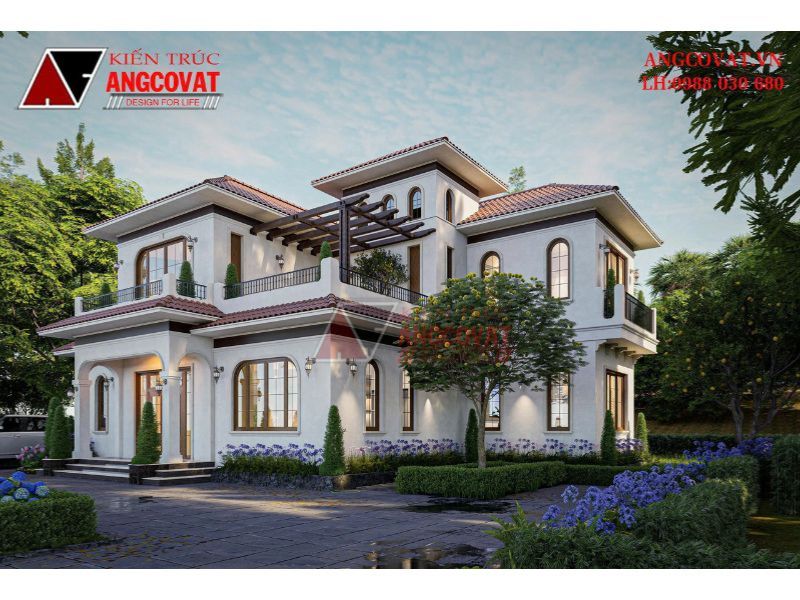 Mẹo thiết kế biệt thự 2 tầng trên đất méo đẹp