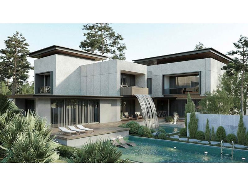 Kiến trúc biệt thự 2 tầng có bể bơi đẳng cấp